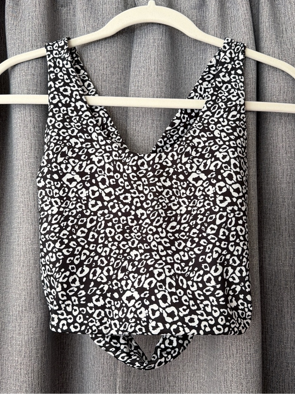 Black & White Leopard V-Neck Cami